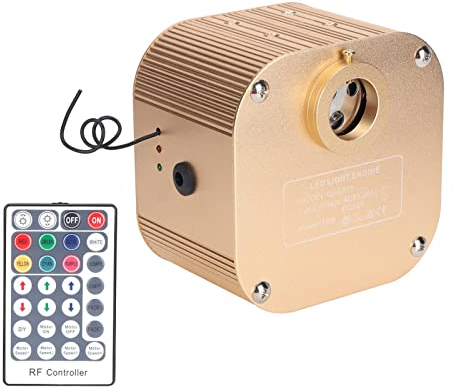 Glasfaser-Lichtquelle, 16 W LED-Lichtmaschine, RGBW-Sternenhimmel, Blinkender Plattenspieler, Deckenbeleuchtung aus Glasfaser für Heimkino, Glasfaserlampen