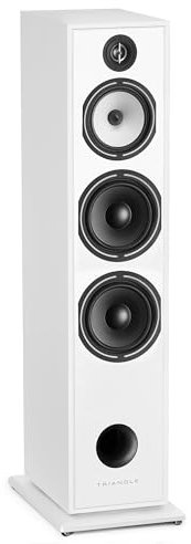 Triangle - Enceinte ColonneHi-FI BOREA BR10 - Puissance Admissible 200W - Rendement 92 DB/W/m – Haut-parleurs 21 cm – Polyvalente Musique et Home-Cinéma - 245 x 1110 x 380 mm - Blanc (Pièce)