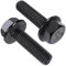 VGBUY Tornillos de cabeza hexagonal con brida M6-1.0 x 20 mm, tornillos hexagonales de brida externa, clase 10.9 chapados en zinc negro, aleación de acero, rosca gruesa completa, bomba, reparación de