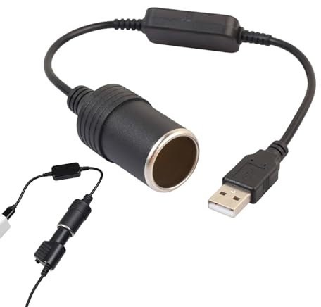 Adattatore Accendisigari USB,Presa Accendisigari USB,USB a 12V Presa Accendisigari Femmina per Auto Accenditori di Guida Registratore,USB Accendisigari Adattatore,Convertitore per Auto Femmina