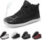 Wizshoe Scarpe Barefoot Donna Uomo Impermeabili Stivali Primaverili con Dita Larghe Barefoot Shoes Antiscivolo Stivaletti Piedi Nudi con Fodera Calda Comode Scarpe Camminare Unisex Nero 38EU