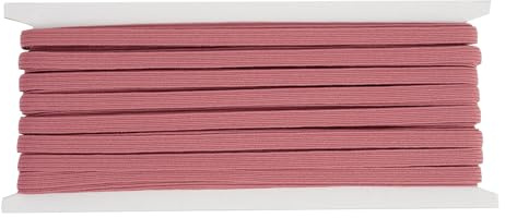 DHAIQC Gummiband Rosenrot 6mm, 18 Meter Gummibänder zum Nähen Gummilitze Elastisches Band für Hosengummi DIY DIY Handwerk Stoffe zum Nahen (Rosenrot, 6mm)