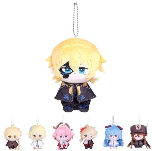 Porte-clés de personnage de jeu anime GI, Mignon porte-clés collectionnable de 10cm, Taille compacte pour sacs à dos et clés (Dainsleif)