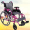 PA-DABAOO Leichter Aluminiumlegier-Rollstuhl, Faltbarer Transportrollstuhl, Tragbarer Selbstfahrender Rollstuhl, Ultralight-Rollstuhl Für Ältere Menschen Behinderte Menschen,Rosa