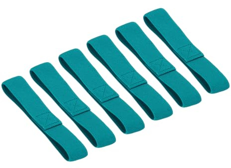 QUARKZMAN 6 Stück Bento Box Strap Lunchboxen Gurt Elastischer Befestigungsgurt für Zuhause, Büro, Camping, Picknick (Blaugrün)