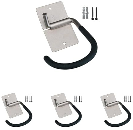 BBB support mural vélo ParkingHook Support mural support plafond vélo, Noir (Lot de 4)
