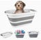 SHJOEE Panier de Rangement Pliable Panier à Linge Pliable de 40L Boîte de Rangement Portable Peu Encombrante Piscine pour Chien Pliable Panier à Linge Pliable en Plastique Panier à Linge Portable