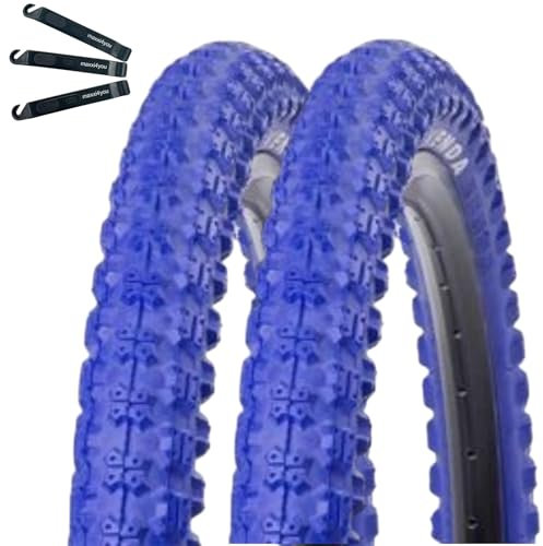 Angebot-Set / 2 x Kenda K-51 Fahrradreifen BMX in Blau 58-406 (20 x 2.25) inkl. maxxi4you Reifenheber