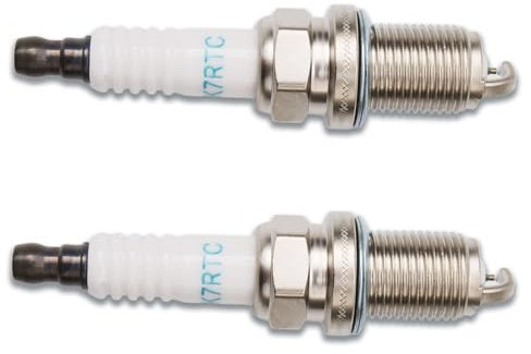 F7RTC Candela Sostituzione, 2 Pezzi Candela di Accensione Sostituire per la Auto Moto Tagliaerba, Sostituire per NGK 5534/BPR7ES V-line-9, Bos ch 7992/WR5DC Auto, 4038/WR5DP