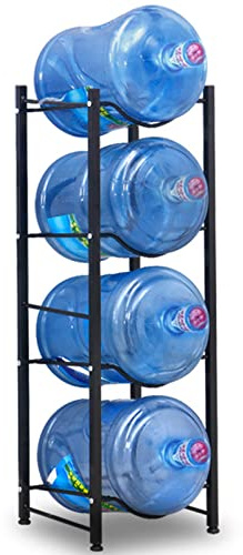 Heavy Duty Stackable Water Jug Rack Carbon Steel Storage Holder for 5 Gallon Bottles Detachable Organizer for Home & Office Use