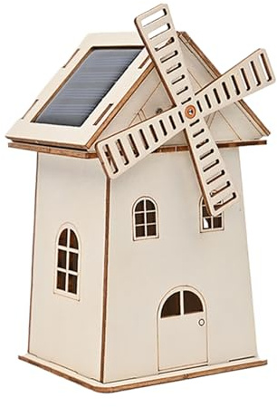 Solarbetriebenes Windrad-Set – unvollständiges solarbetriebenes Handwerksset, Tischdekoration mit Mühlendesign, kreatives Spielzeug für Schulprojekte und Ausstellungen von