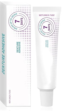 Denture Adhesives, Secure Dental Glue for Teeth, Easy to Use Dental Care Daily Use, Comfortable Refit Long Lasting for Dentures Crowns Loose Teeth,Acts As Soft Reliner