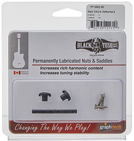 Graphtech Black Tusq Xl Nut - Slotted Nut And Retainer Pak
