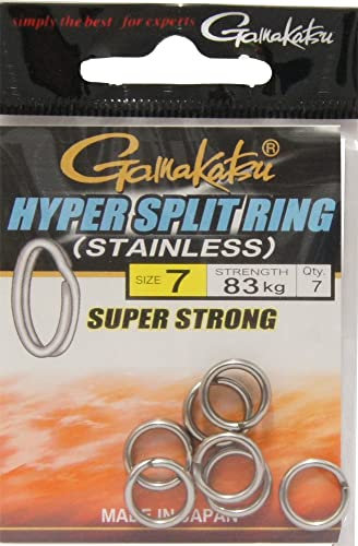 Gamakatsu Hyper Split Ring Black Nickel Sprengringe, Größe:7