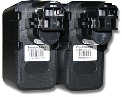 vhbw 2x Battery Replacement for Bosch 2 607 335 054, 2 607 335 071, 2 607 335 081, 2607335090 for Electric Power Tools (3000mAh NiMH 12V)
