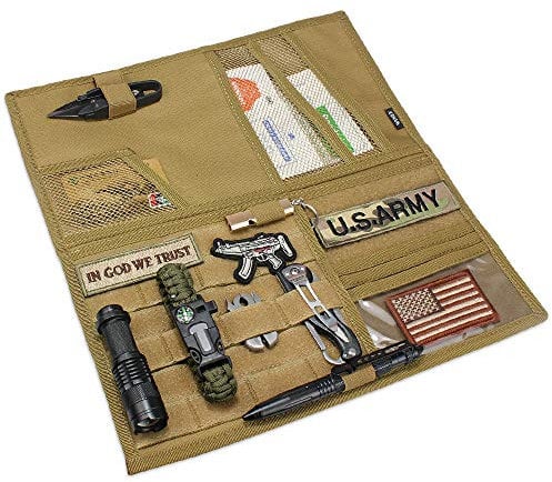 WYNEX Molle Visor Panel Organizer, Taktische Auto Sonnenblende Abdeckung Molle Gurtband kompatibel Fahrzeug Visier Lagerung Inhaber Tasche