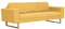 vidaXL Sofa 3-Sitzer mit Rückenkissen Sitzkissen Design Loungesofa Polstersofa Couch Lounge Stoffsofa Sitzmöbel Wohnzimmer Stoff Holzrahmen Gelb