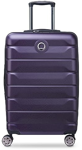 DELSEY PARIS - AIR Armour - Valise Moyenne Rigide Extensible - 68x44x32 cm - 77 litres - L - Violet Foncé