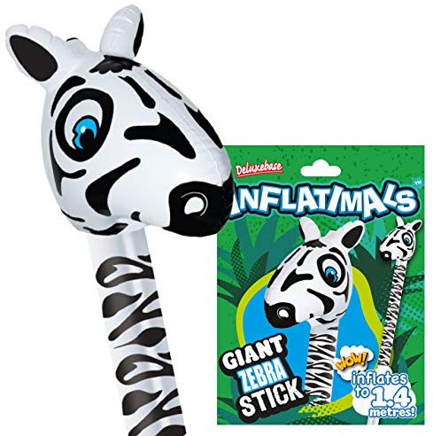 Inflatimals - Zebra von Deluxebase. Riesiges Aufblasbares Meerestier Spielzeug. Perfektes Partygeschenk oder Partydekoration für Kinder