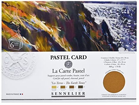 Sennelier La Carte Pastellkarten-Pochette, 40 x 27,9 cm, Erdtöne