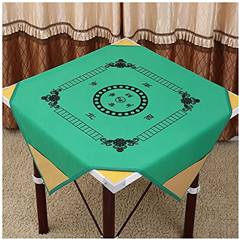 Universal Mahjong Tischdecke Square Mahjong Game Tischdecke - Spieltischdecke Card Poker Mahjong-Matte - Kartenspiele Brettspiele Dominosteine Spieltisch Game Table Cover,Grün a,100 * 100cm