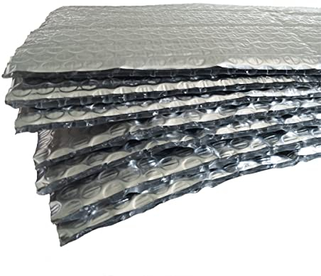 CCLONGTT Selbstklebend Isolierfolie Dämmfolie Thermofolie Wärmedämmung Alu-Blasenfolie Heizkörper-Reflektorfolie, Garagentor Isolierung, Dachbodenisolierung, Heizung Wand Isolierende Folie, 1mx3m