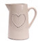 EliteKoopers 1Pcs Jug Cream Ceramic Rustic Heart Jug Home