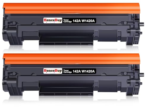 HenceBuy 142a Toner Schwarz (Mit Chip) Ersatz für HP 142A W1420A Tonerkartusche Kompatibel für HP Laserjet M110w M110 HP Laserjet MFP M140w M140 MFP M139 Drucker (2 Schwarz)