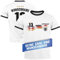 MoonWorks® Herren T-Shirt Trikot EM 2024 Frontprint und Backprint personalisiert mit Name Deutschlandshirt weiß-schwarz L