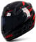 RUYICZB Full Face Motorcycle Helmet with Tinted Visors And Multiple Vents Integrated Motorbike Helmet DOT/ECE Approved Motorbike Street Bike Racing Moped Helmet for Men Women,Black red,M 54~56CM