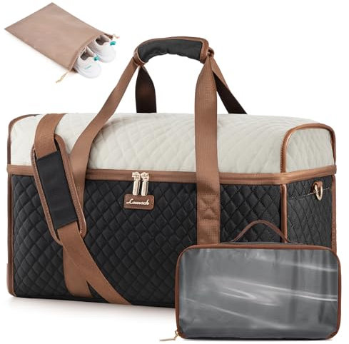 LOVEVOOK Reisetasche Damen, Große Öffnung Weekender Handgepäck Tasche Travel Duffle Bag, Wasserdicht Kliniktasche Geburt Krankenhaustasche Sporttasche für Flugzeug Reise Sport Gym Schwimm