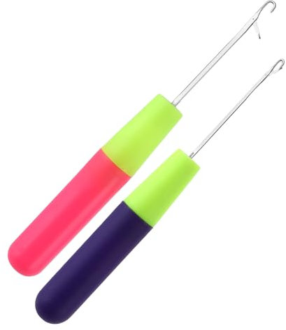 2 Stück Latch Hook Latch Häkelnadel Haken Knüpfnadel Haar Häkelnadel Haar Häkelnadel 3,8mm und 5mm Flechten Häkelnadeln für Haarverlängerung