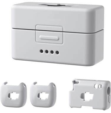 Funda protectora de silicona portátil para mini micrófono DJI MIC, color sólido, a prueba de golpes, impermeable, funda protectora de micrófono inalámbrico (2 TX+1 RX Set gris)