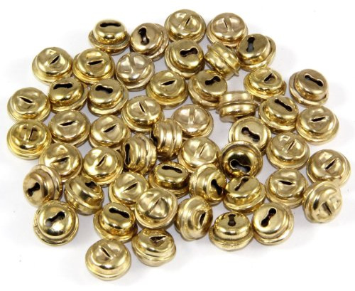 Kleenes Traumhandel - 100x Premium Knopfschellen 10 mm - Gold/Messing Finish für Basteln & Deko.