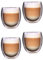 Feelino Latte Macchiato Gläser Doppelwandig, 4er-Set Kaffee Tassen, Thermo-Gläser Isoliert, Handgemacht für Cappuccino, Tee und Eiskaffee, 400ml