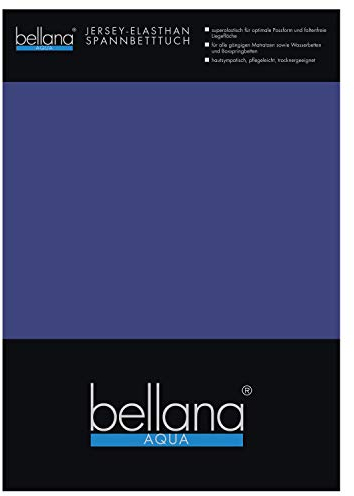 Bellana Aqua-Jersey Spannbettlaken für Wasserbetten mit 3% Elastan / 180-200 x 200-220 cm in Marine