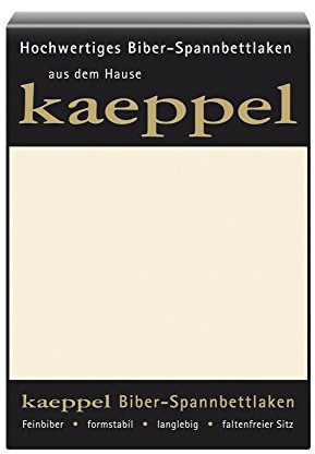 Kaeppel Biber Bettlaken Betttuch 140-160 x 200 cm Spannbettlaken 14 Farben Uni, Farbe:Leinen