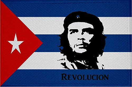 U24 Aufnäher Kuba mit Che Guevara Revolution Fahne Flagge Aufbügler Patch 9 x 6 cm