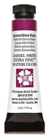 Daniel Smith Extra Fine Watercolor Paint, 5ml Tube, Quinacridone Violet, 284610094
