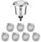 ledscom.de 8 Stück LED Bodeneinbauleuchte AGENA für außen, IP65, edelstahl, rund, 60mm Ø, warmweiß
