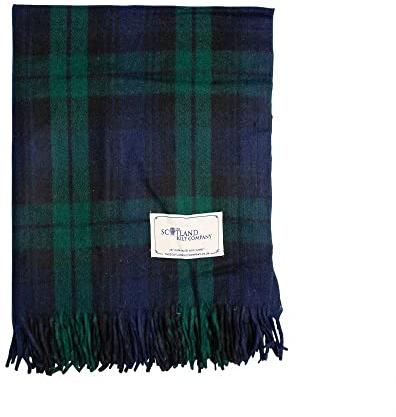 The Scotland Kilt Company Bordüre Tweeds Knie Reise Teppich Decke Wolle Tartan - Schwarz Armbanduhr