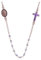 Holyart Rosenkranz Kette rosa Silber 925 und violetten strass