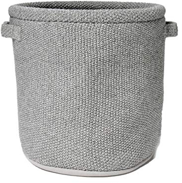nielsen HOME Strickkorb Noa, 40x40 cm, hellgrau, Korb, Dekokorb gestrickt, Baumwolle, Strick, Ökotex
