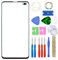 MovTEK Frontglas Display Glas Reparatur Set Ersatz für Samsung Galaxy S10 Plus G975 Front Displayglas mit Werkzeug (Schwarz)
