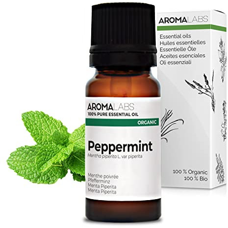 Aroma Labs - Menta Piperita - Aceite Esencial Orgánico - Quimiotipado y Certificado AB - 10 mL