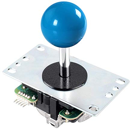 Digitalkey Joystick SANWA JLF-TP-8YT-SK mit Kugelknopf - Arcade Controller Gamepad für Schränke und Bartops (Blau)