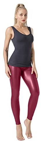 JOPHY & CO. Skinny Hose für Damen, schwarz, matt, bi-elastisch, Kunstleder, Push-Up (Artikelnummer 9810), Schwarz