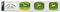 WinCraft John Deere Lot de 4 autocollants multi-usages Logo vintage 3 x 17 cm