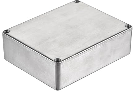 sourcing map Gitarren Pedal Effekt Gehäuse Aluminum Boxen 120mm x 95mm x 37mm