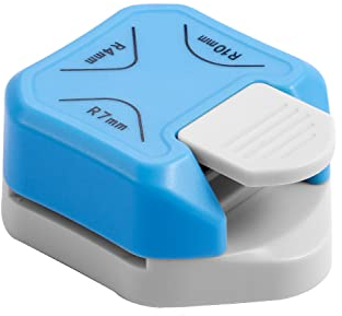 3 Way Corner Rounder Punch, 4mm,7mm,10mm,3 in 1 Corner Cutter Corner Paper Punch for Card Making Scrapbooking Paper Craft (blue)